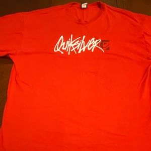 Quiksilver red men’s short sleeve tee shirt